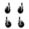 Service Caster 5'' Soft Rubber Wheel Swivel 1-1/8'' Expanding Stem Caster Set 2 Brakes, 4PK SCC-EX20S514-SRS-2-TLB-2-118 - alternate 1